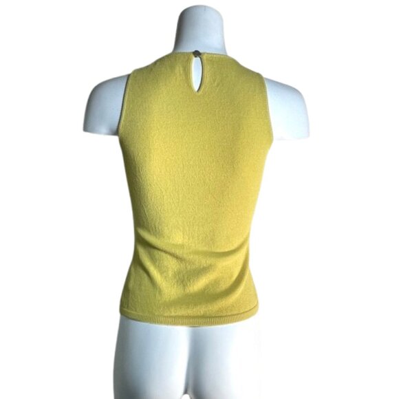 Gianni Versace sequin knitted sleeveless lime top IT 38 - Picture 6 of 15